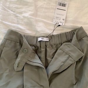 NWT Mango lightweight sage trousers